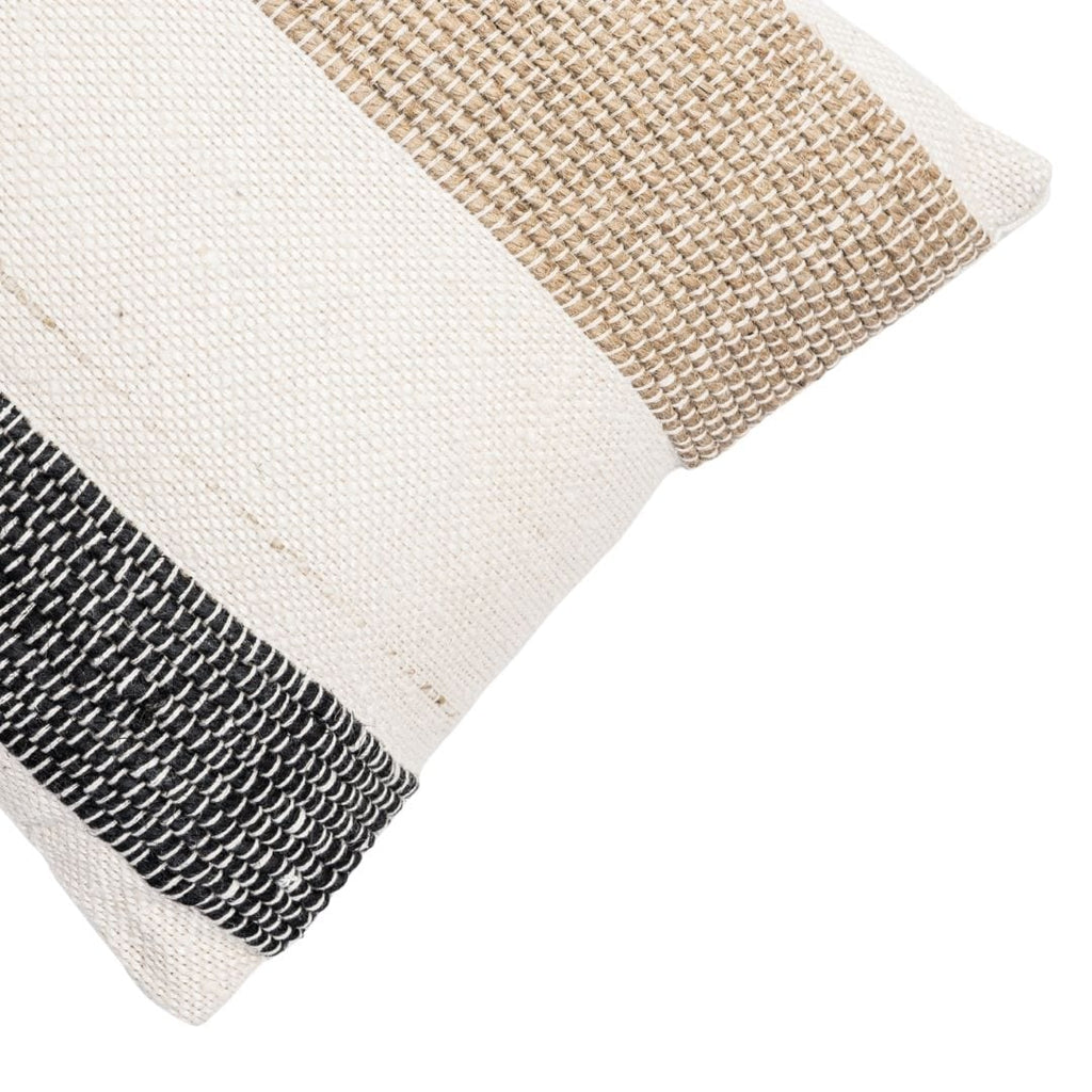 Coussin rectangulaire Amaira à rayures horizontales | 50x30cm