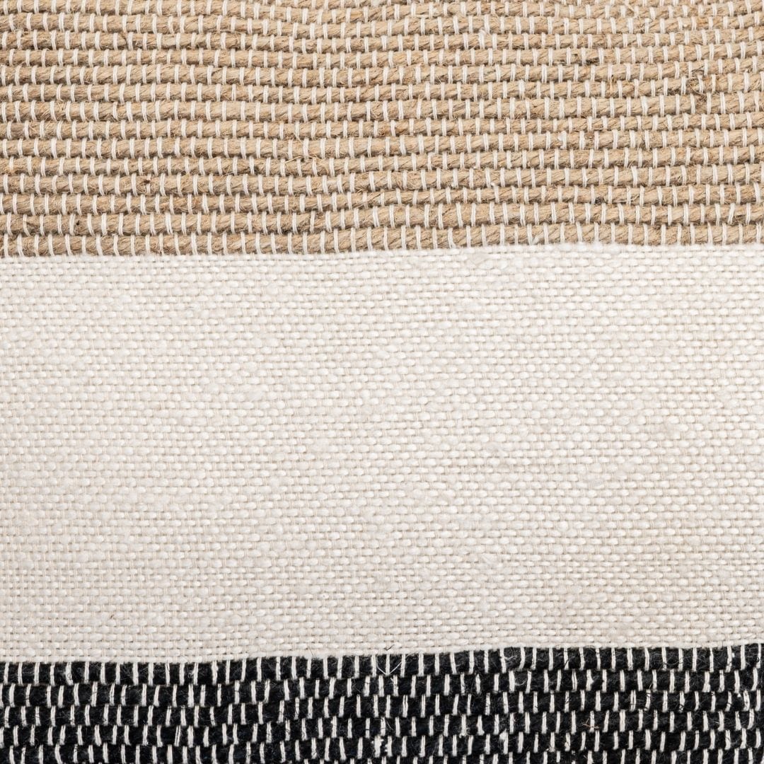 Coussin rectangulaire Amaira à rayures horizontales | 50x30cm