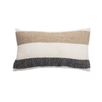 Coussin rectangulaire Amaira à rayures horizontales | 50x30cm