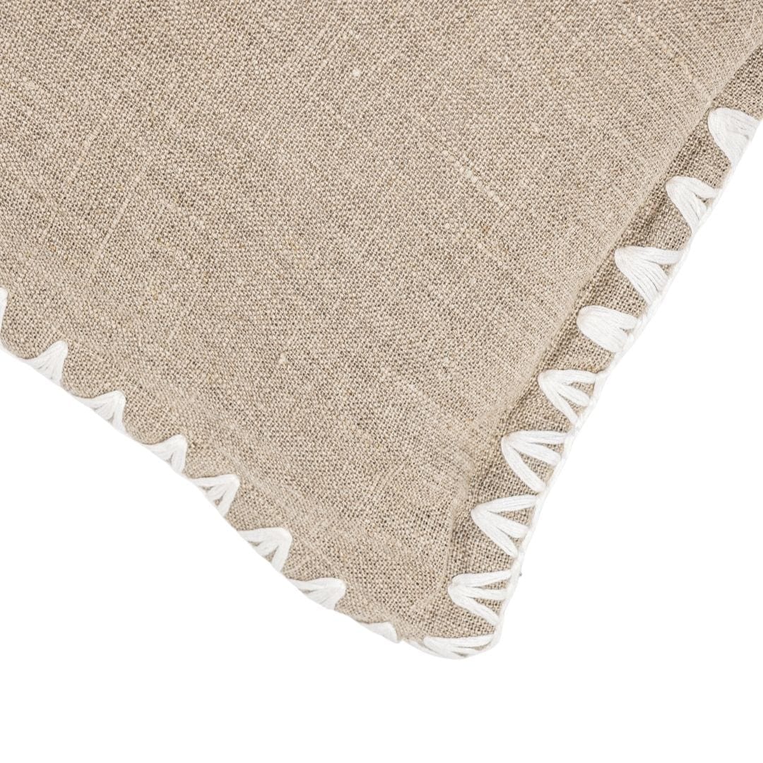 Détail de la bordure du coussin rectangulaire Amaira | 60x40cm