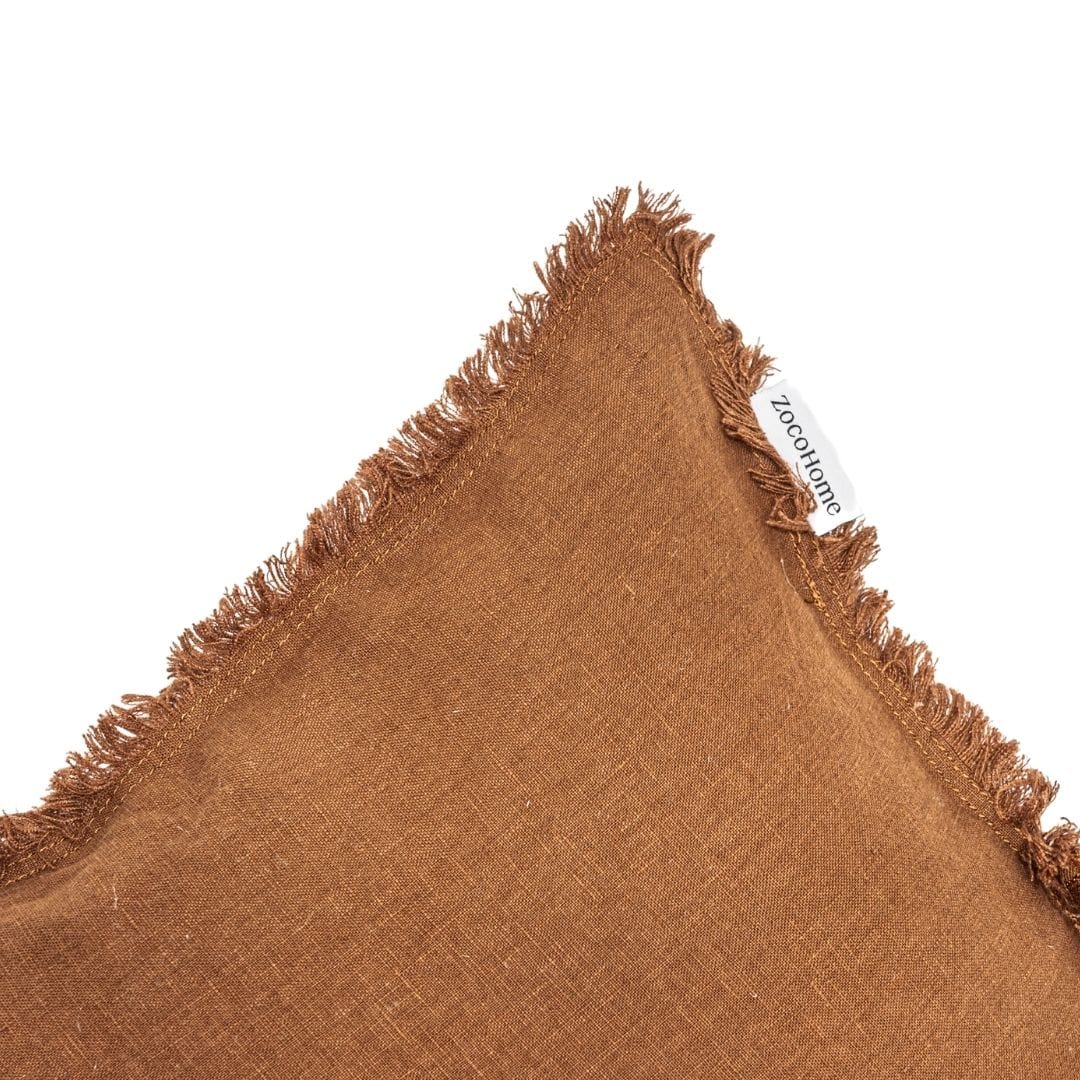 Fronce de coussin Amira, couleur brun clair | 50x50cm