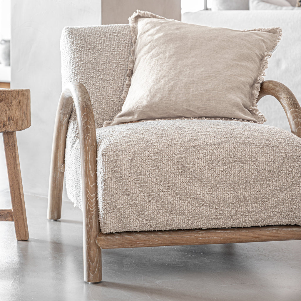 Fronce de coussin Amira Naturel | 50x50cm