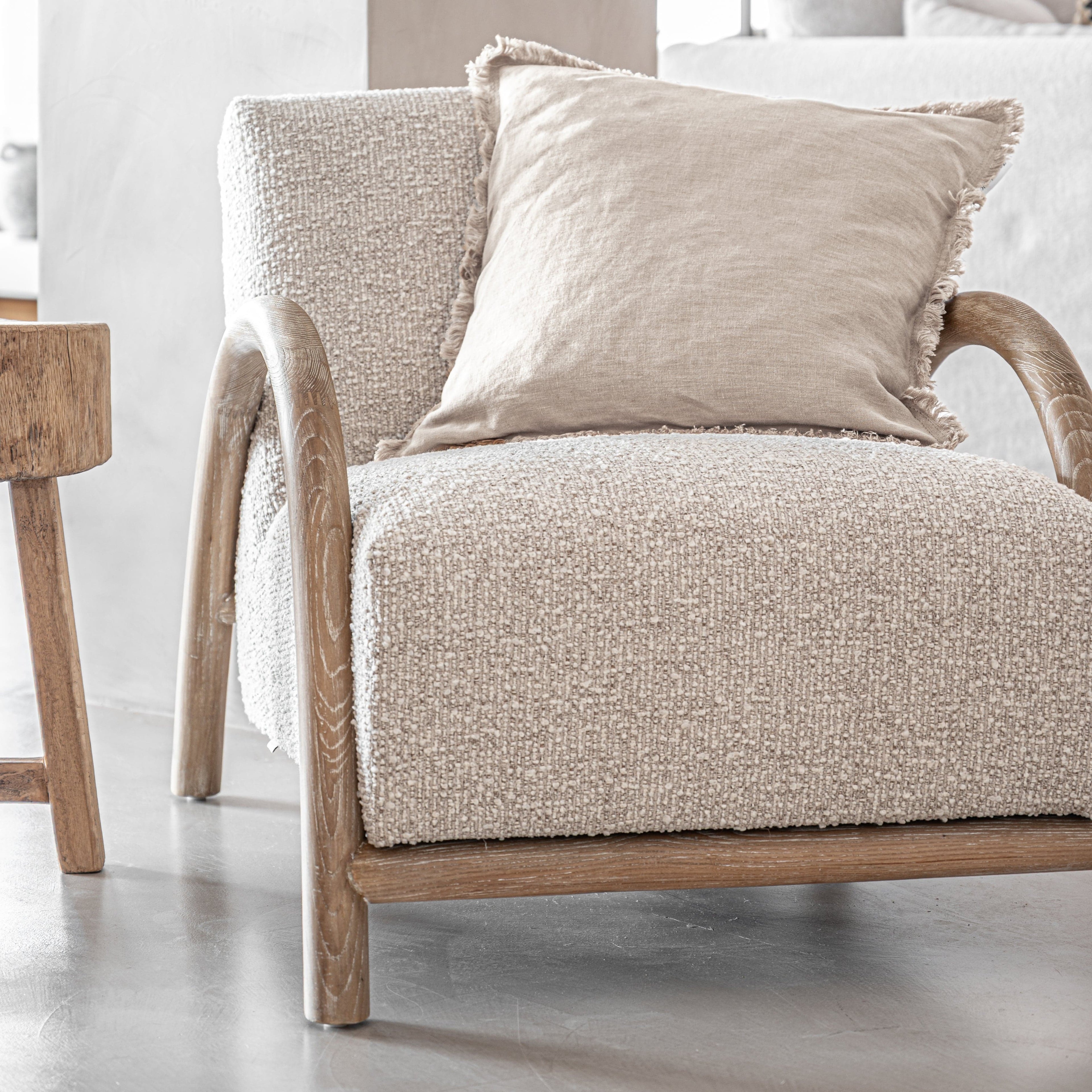 Fronce de coussin Amira Naturel | 50x50cm