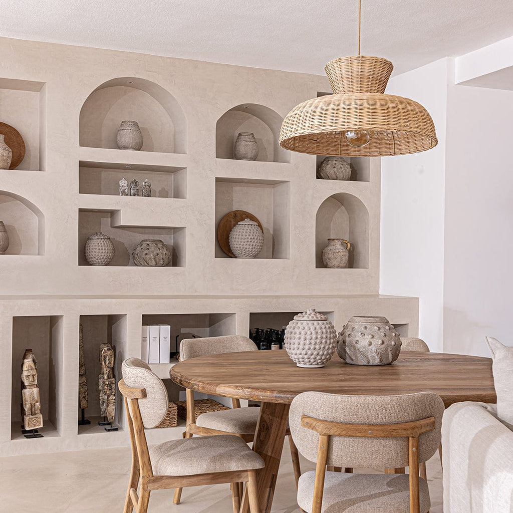 Lampe de plafond en rotin Anaya