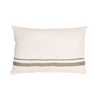 Fronce de coussin en lin Arias | Blanc/Naturel 40x60cm