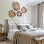 Fronce de coussin en lin Arias | Blanc/Naturel 55x110cm