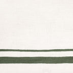 Fronce de coussin en lin Arias | Blanc/Olive 40x60cm