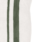Fronce de coussin en lin Arias | Blanc/Olive 45x45cm