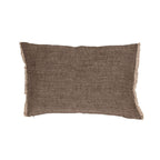 Fronce de coussin en lin Athea | Marron 40x60cm