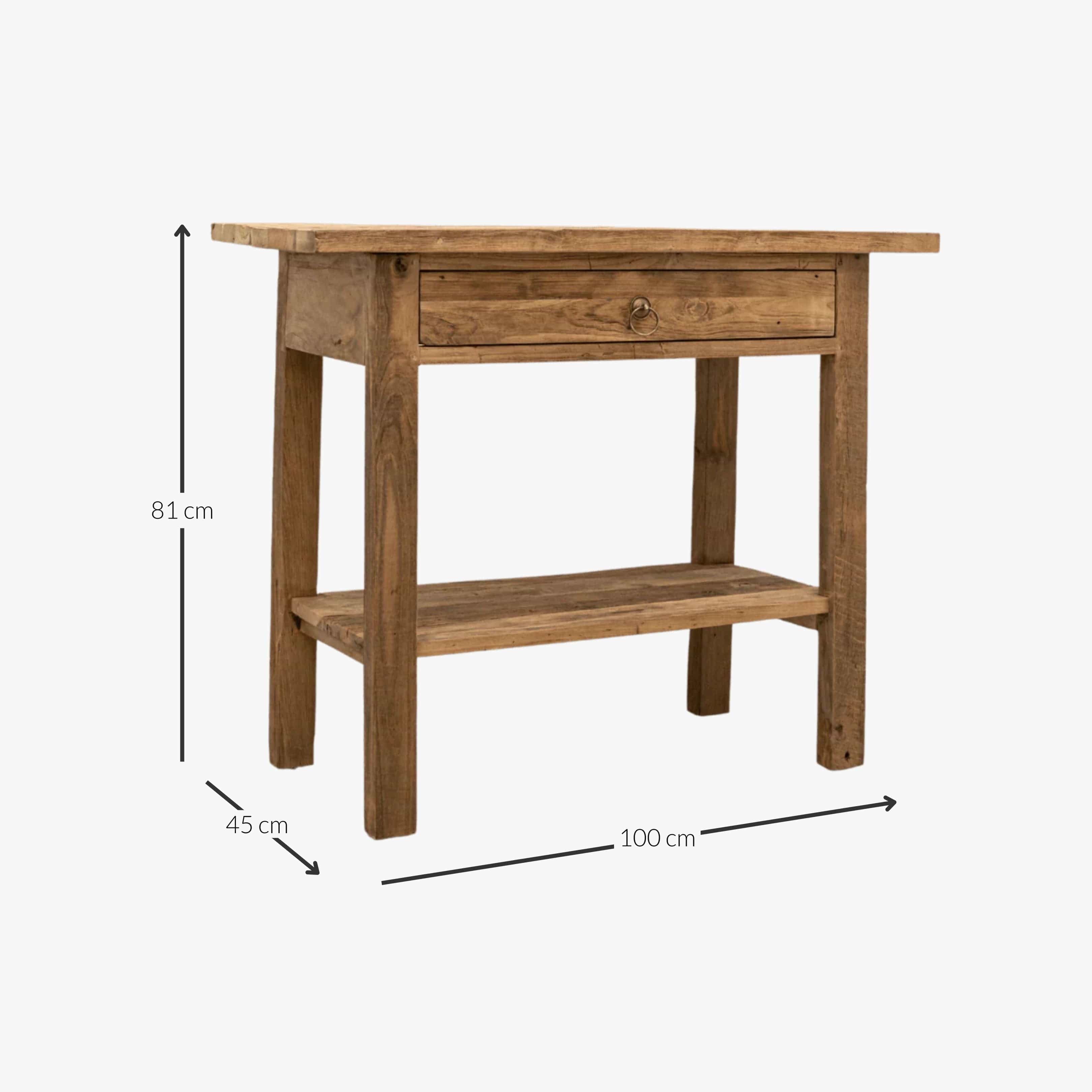 Console Baik avec tiroir | 100x45x82cm