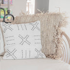 Fronce de coussin Bali | Blanc 45x45cm