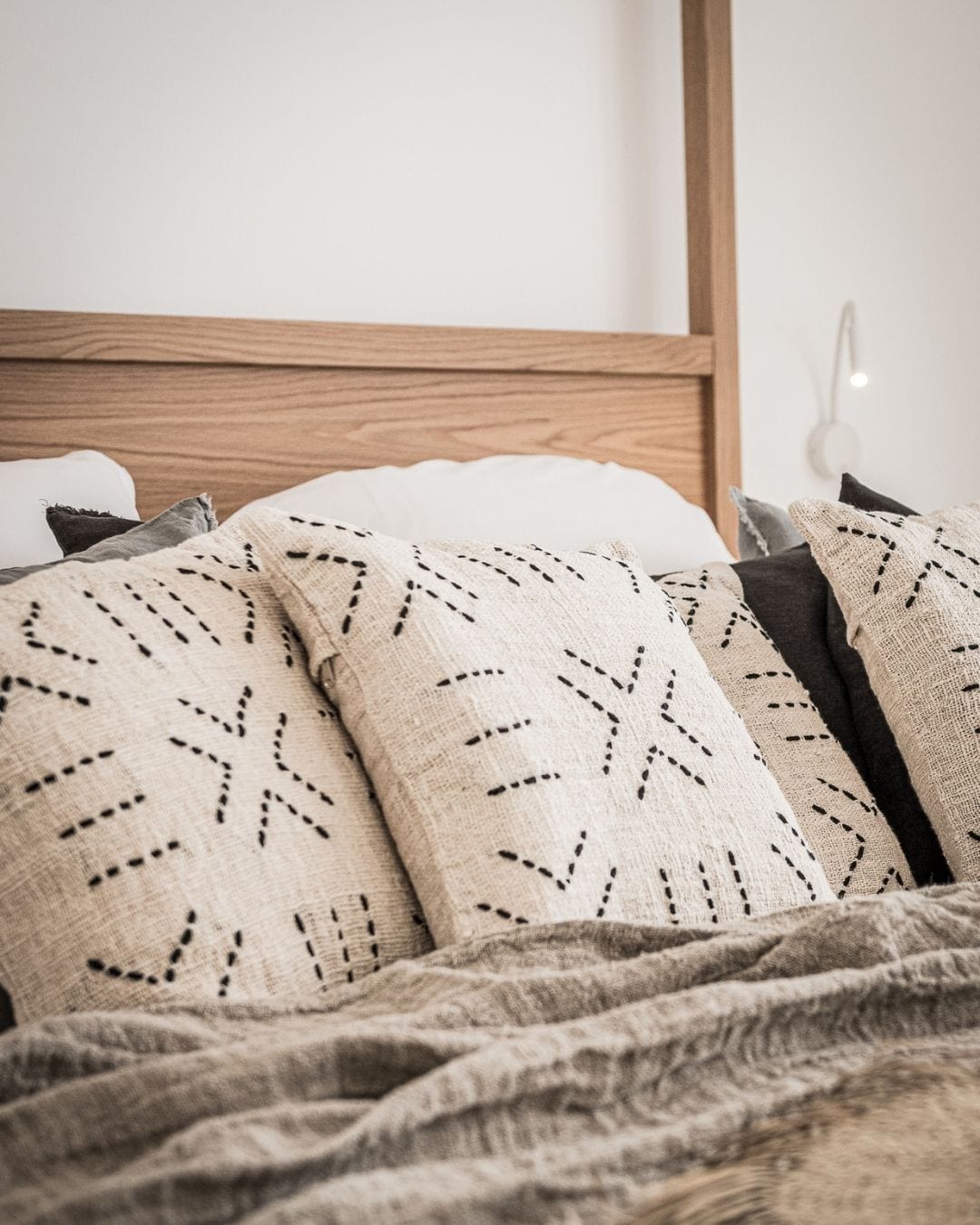 Fronce de coussin Bali | Blanc 45x45cm