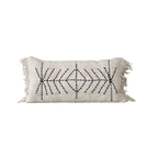 Fronce de coussin Bali | Pompon blanc | 30x60cm