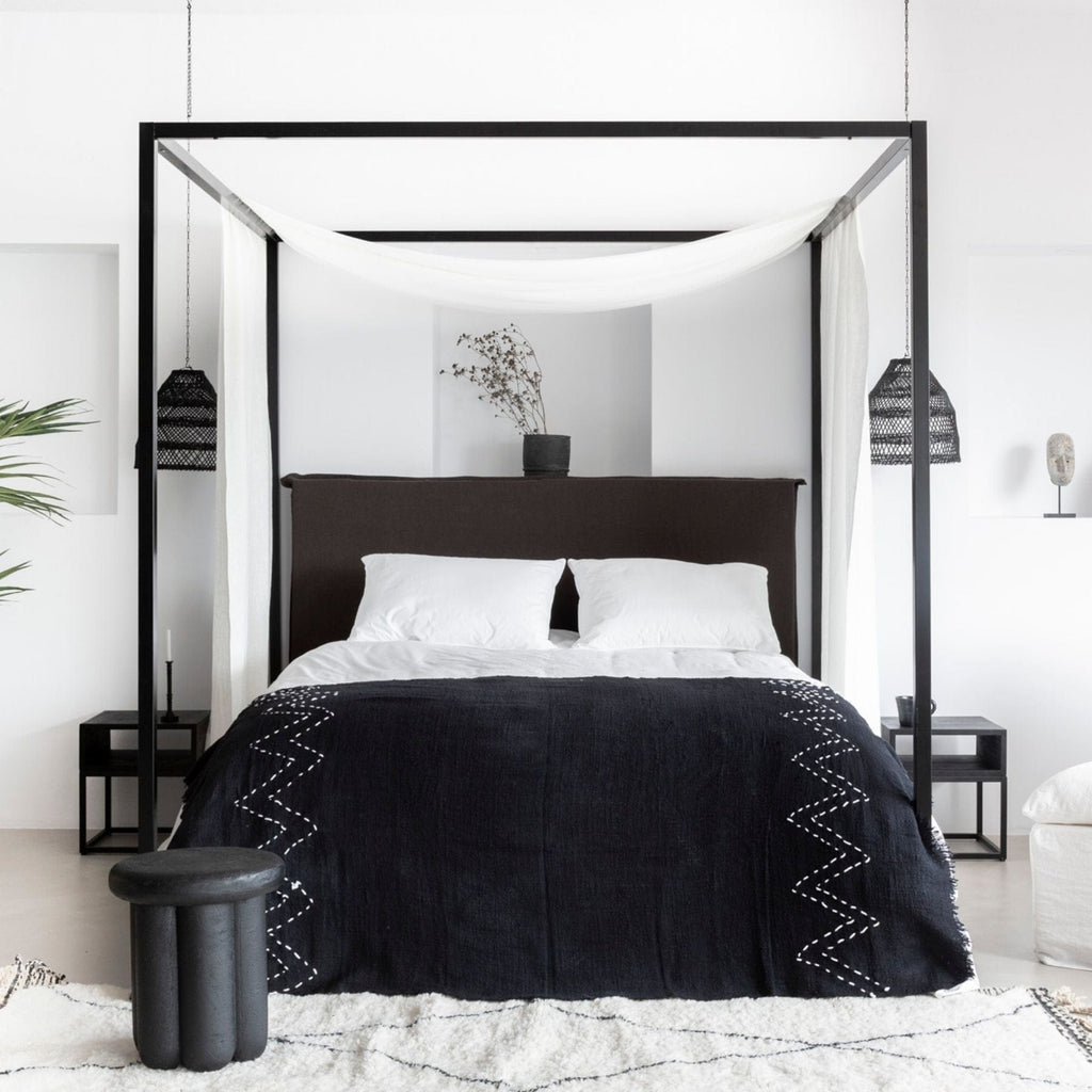 Écharpe Bali | Noire 220x130cm