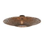 Lampe de plafond en bambou | Naturel/Noir