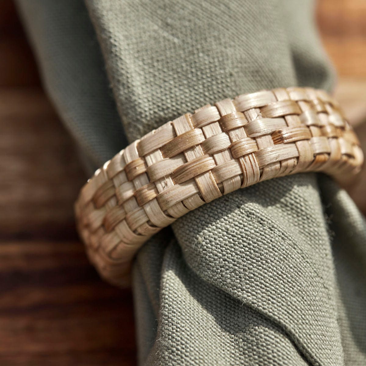 Anneau à serviette en bambou | Lot de 4