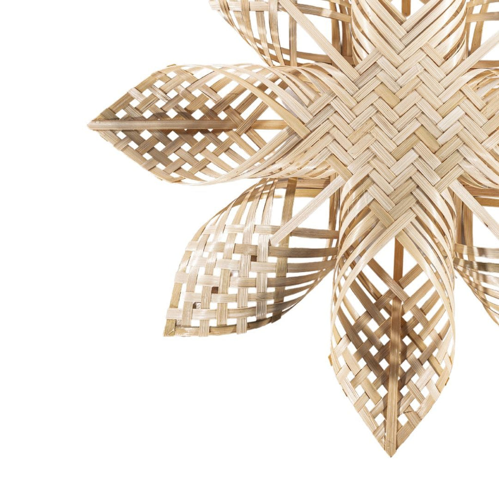 Boule de Noël en forme d'étoile en bambou | Naturel