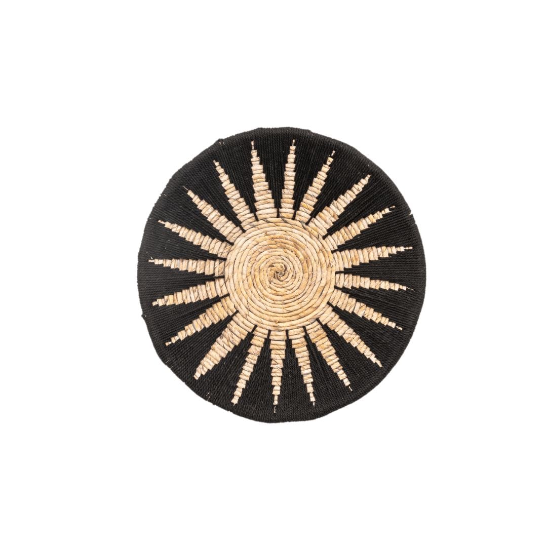 Panier mural décoratif pour bananes | Noir et naturel 40cm