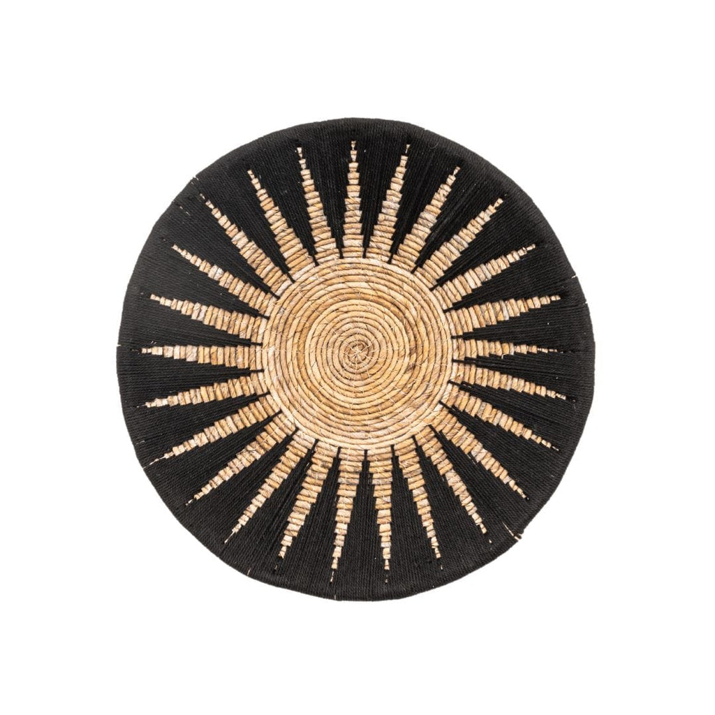 Panier mural décoratif en forme de banane | Noir et naturel 50 cm