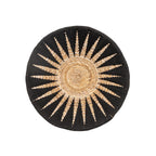 Panier mural décoratif en forme de banane | Noir et naturel 50 cm