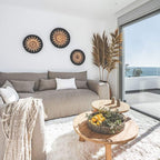 Panier mural décoratif en forme de banane | Noir et naturel 50 cm