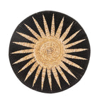 Panier mural décoratif en forme de banane | Noir et naturel 60cm