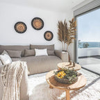 Panier mural décoratif en forme de banane | Noir et naturel 60cm