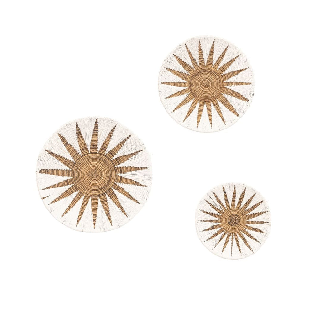 Panier mural décoratif pour bananes | Lot de 3 | Blanc