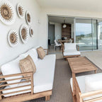 Panier mural décoratif en forme de banane | Blanc et naturel 50cm