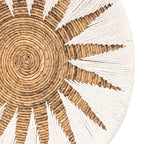 Panier mural décoratif en forme de banane | Blanc et naturel 50cm