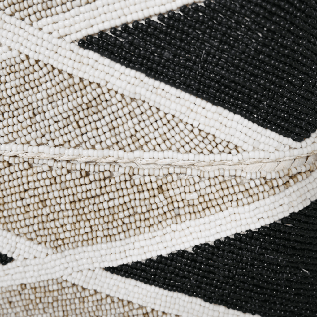 Panier à perles | Sable/Noir 25cm