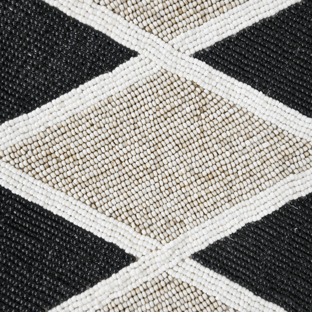 Panier à perles | Sable/Noir 25cm