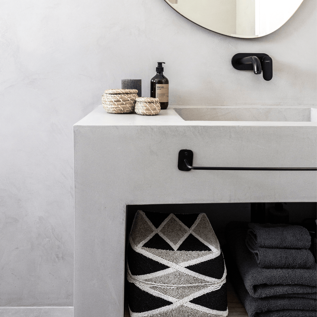 Panier à perles | Sable/Noir 25cm