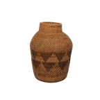 Panier tribal noir à motifs | 50cm