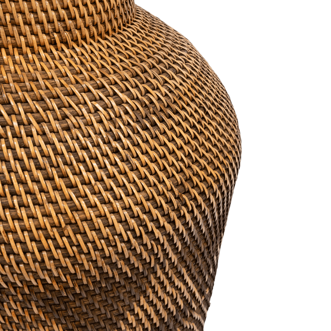 Panier tribal noir à motifs | 50cm