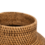 Panier tribal noir à motifs | 50cm