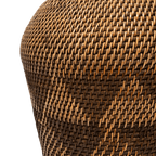 Panier tribal noir à motifs | 50cm