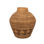 Panier tribal noir à motifs | 70cm