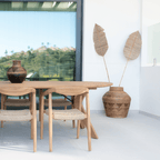 Panier tribal noir à motifs | 70cm