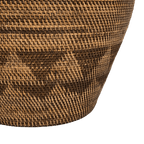 Panier tribal noir à motifs | 70cm