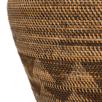 Panier tribal noir à motifs | 70cm