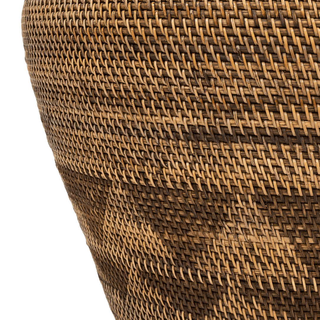 Panier tribal noir à motifs | 70cm