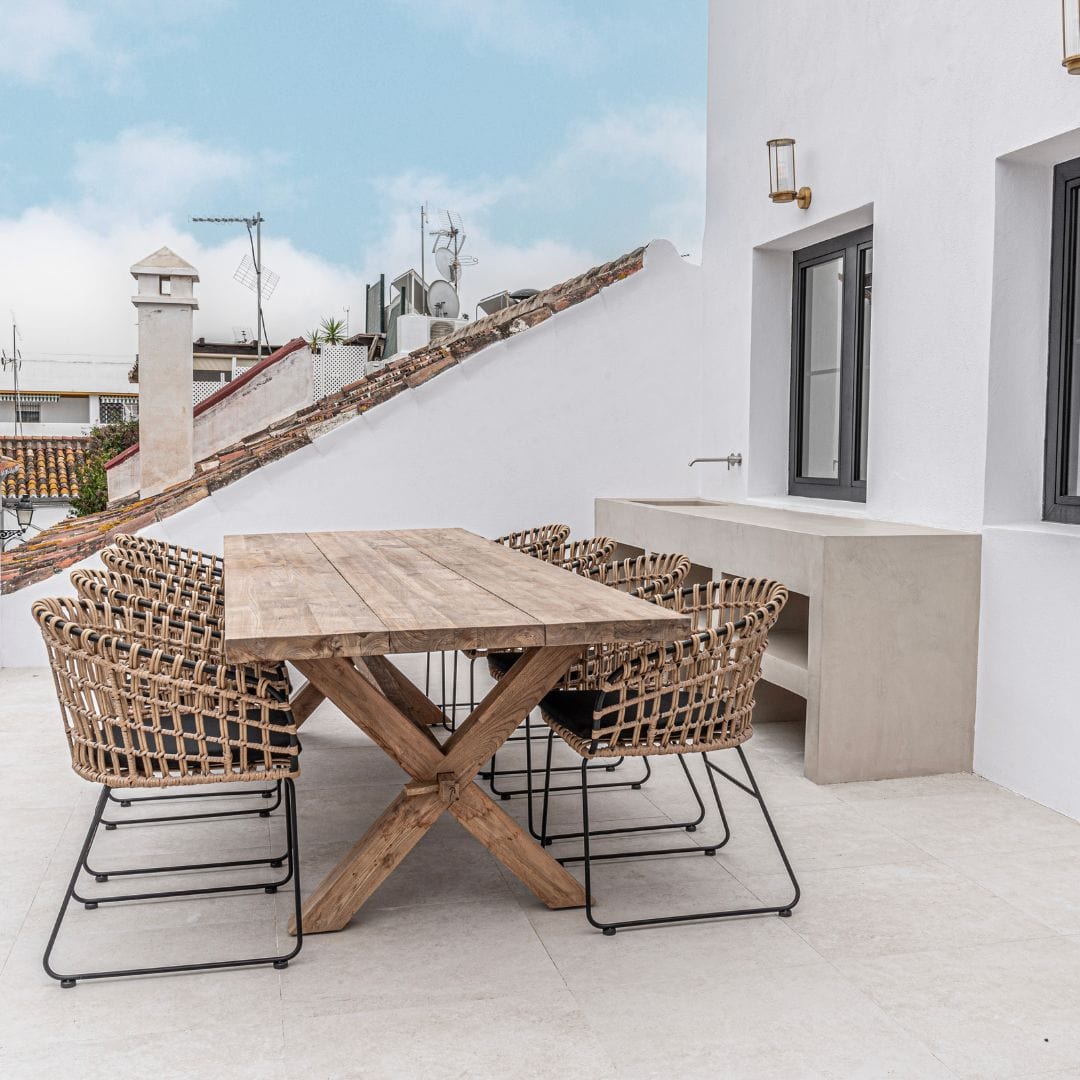 Table d'extérieur Borneo | Naturel