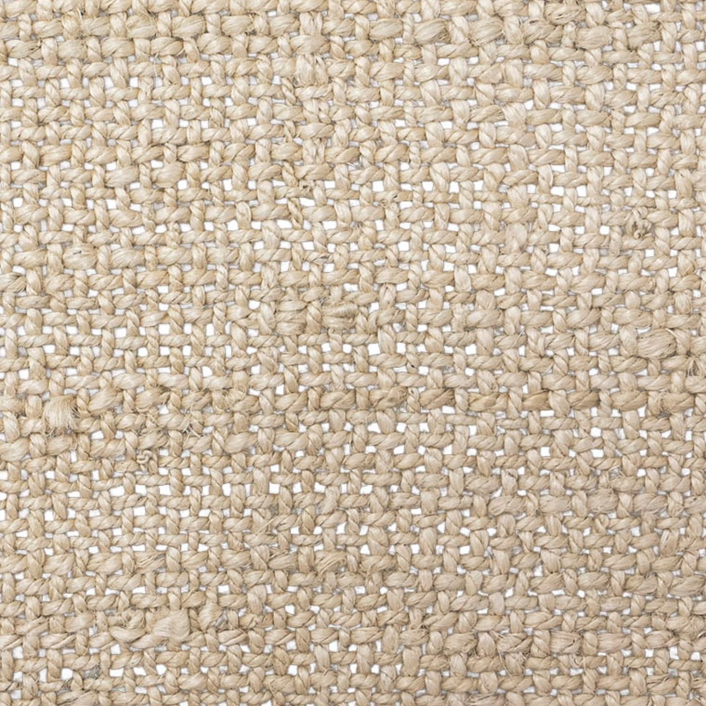 Tire-bouchon en jute tressée avec bordure contrastée, naturel clair