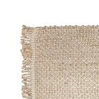 Tire-bouchon en jute tressée avec bordure contrastée, naturel clair