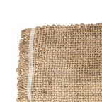 Tapis de table en jute tressée avec bordure contrastée, naturel