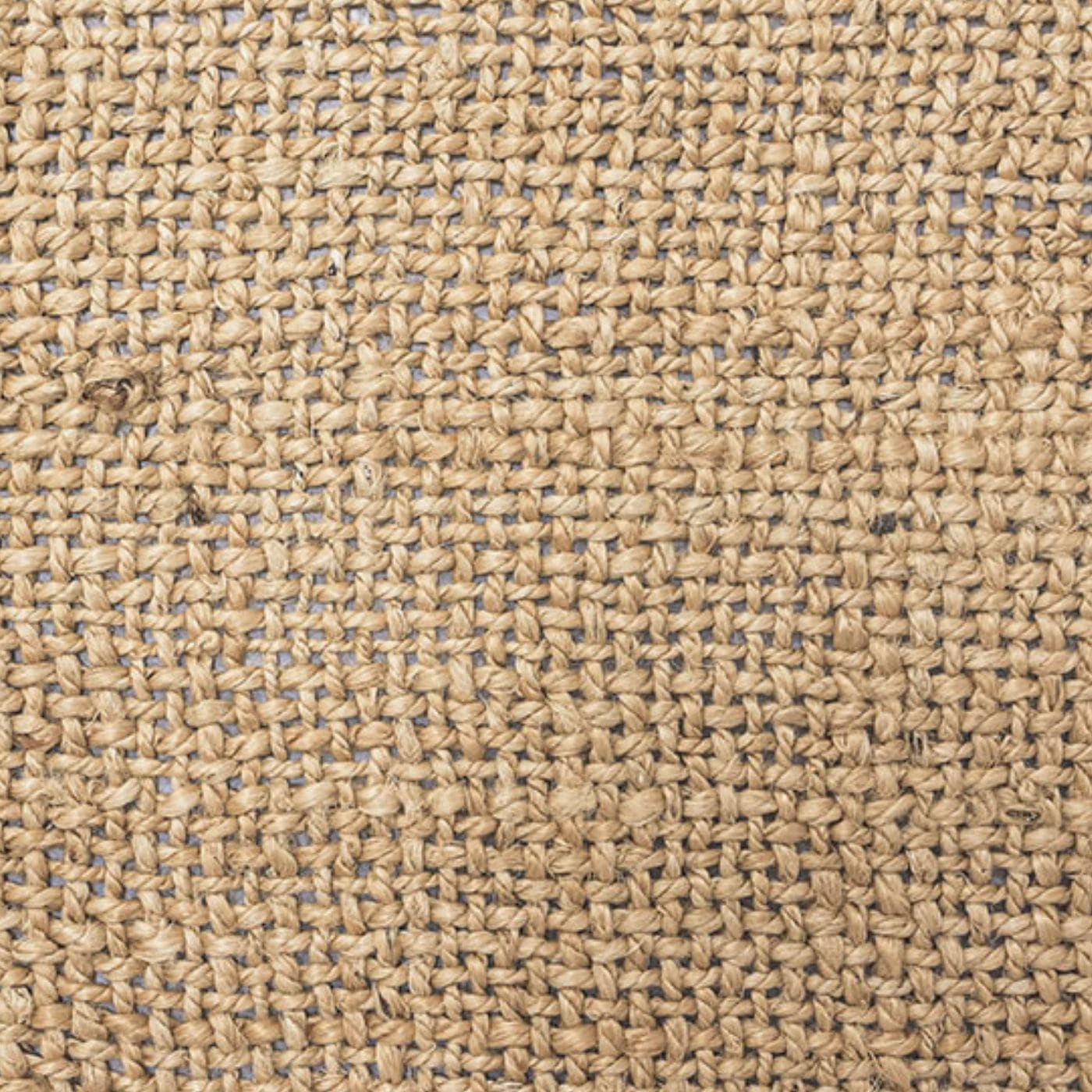 Tapis de table en jute tressée avec bordure contrastée, naturel