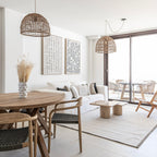 Lampe suspendue en rotin tressé | Naturel