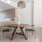 Lampe suspendue en rotin tressé | Naturel