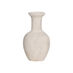Vase en papier mâché et craie | Blanc 7x13cm